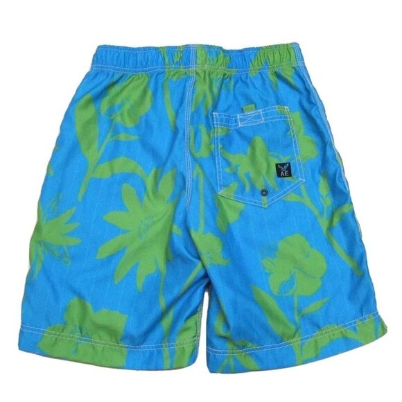 American Eagle Outfitters Men's Small Board Shorts Bathing Suit Trunks BlueGreen - Picture 2 of 4